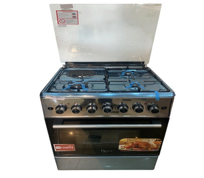 Roch Cooker 60x60CM 3 Gas Burners + 1 Hotplate - Silver RECK-631SS