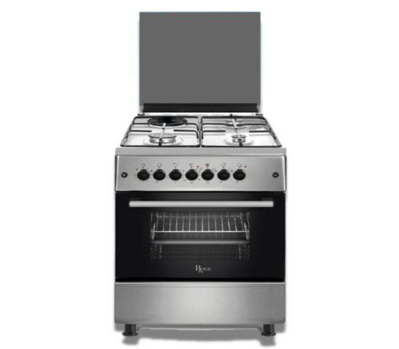 Roch Cooker 60x60CM 3 Gas Burners + 1 Hotplate - Silver RECK-631SS