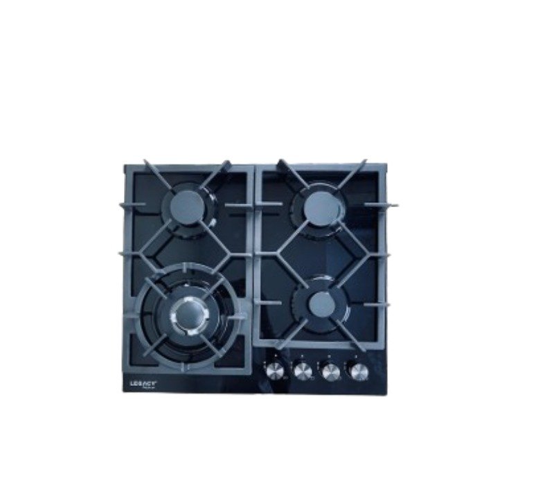 Legacy Hob Built In 4 Gas Burners with 1Wok Glass 60cm