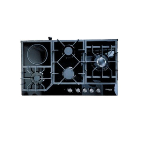 Legacy Hob Built in 4 Gas Burners with 1 Wok and 1 Ceramic Plate NY-QB5004