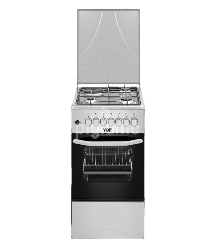 Von Cooker VAC5F131PS 3 Gas + 1 Electric Oven - Silver