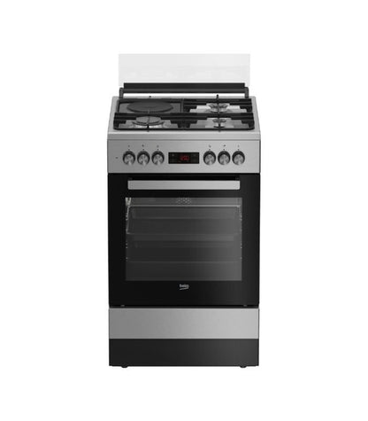 Beko Cooker, 2 Gas Burners, 1 Wok And 1 Hotplate, Electric Oven 60l FSM63330DXDSL