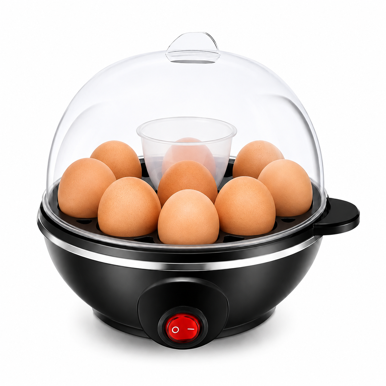 Nunix Egg Boiler EB-01 – 1 Layer Electric Egg Cooker, Up to 7 Eggs, Steamer with Measuring Cup