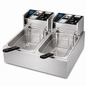 Electromate 12litres double tank electric deep fryer-6litres+6litres stainless steel.