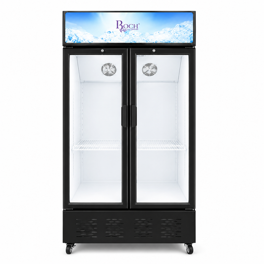 ROCH Chiller RSF-680-O 505L Vertical Showcase Refrigerator – Side By Side Glass Door Display Chiller
