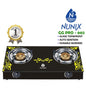 Nunix Cooker, Glass Table Top Double Burner Gas Stove GG PRO 002