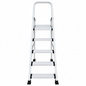 TLAC Foldable Steel Ladder GD-SL02P – White, Heavy-Duty Multipurpose Household Step Ladder