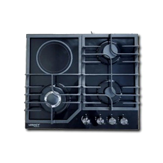 Legacy Hob 3 gas burners(1WOK) 1 Ceramic Plate Built In Glass