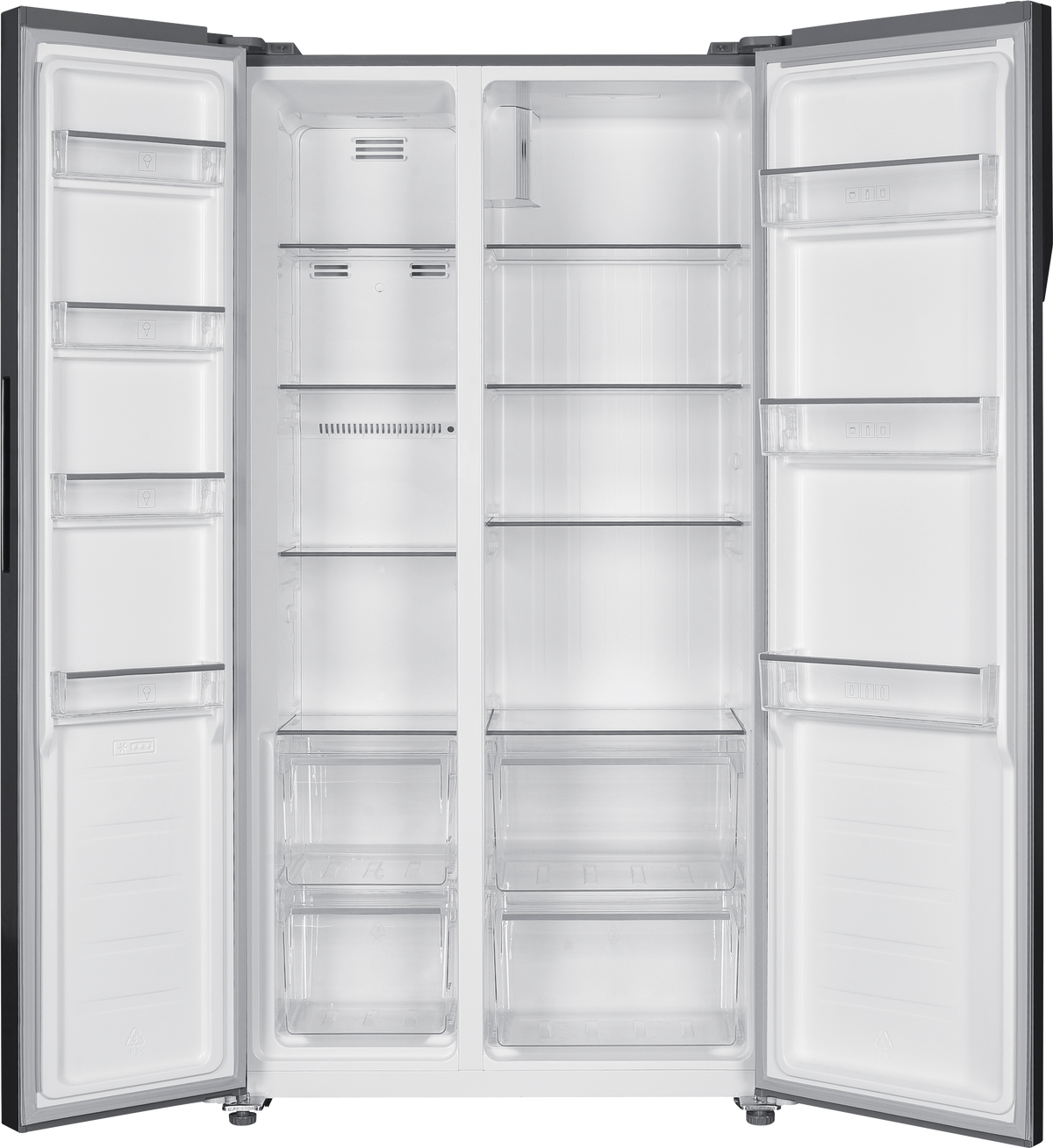 Beko  Fridge 429L Side-by-Side  No Frost, Glass Black BFF255GB KE