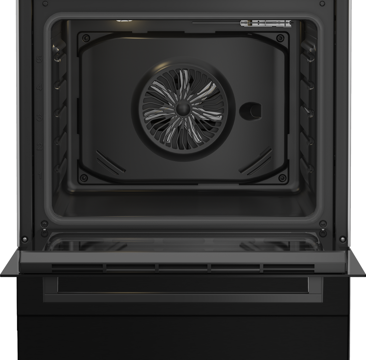 Beko Cooker 60cm Freestanding 3 Gas Burners + 1 Electric Hotplate, 66L Fan-Assisted Electric Oven, Stainless Steel