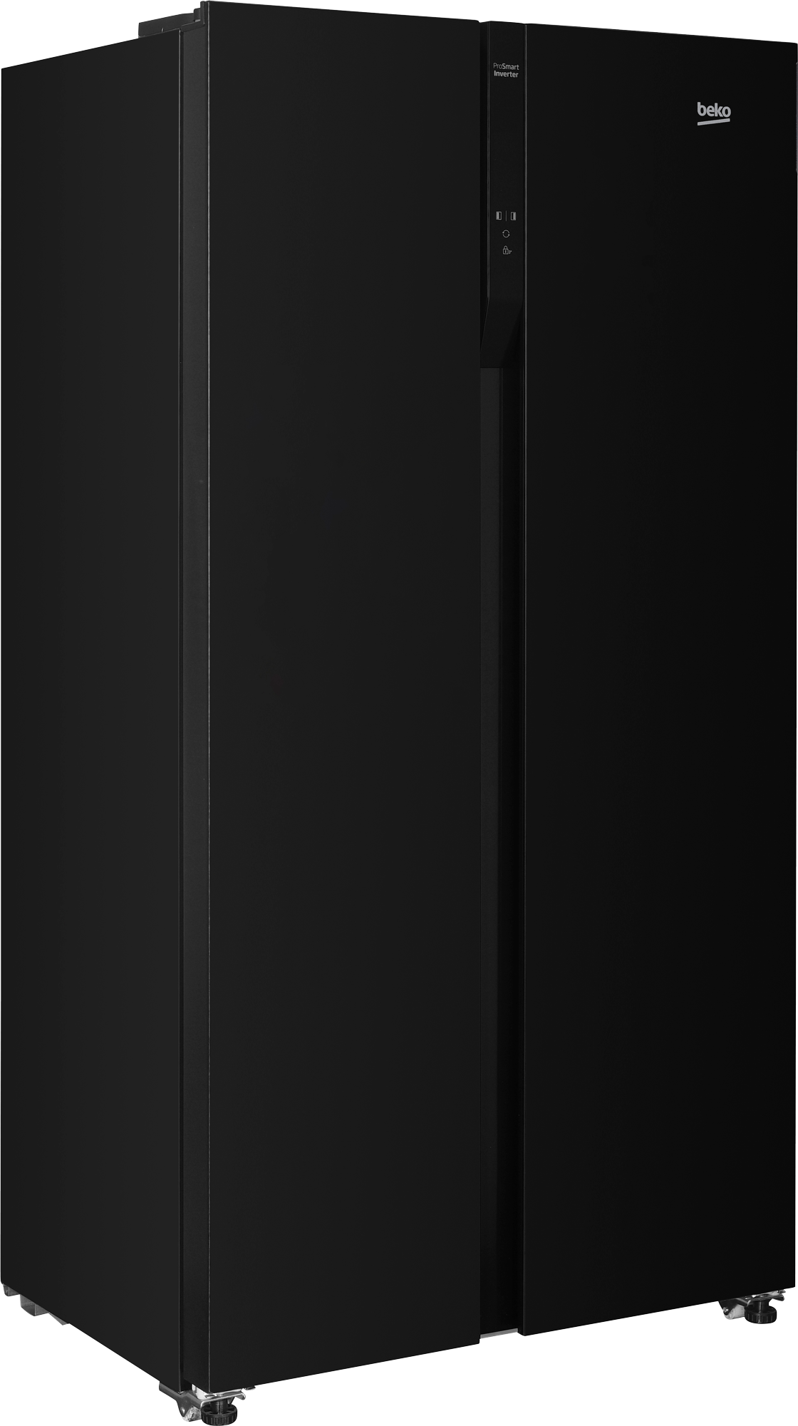 Beko  Fridge 429L Side-by-Side  No Frost, Glass Black BFF255GB KE
