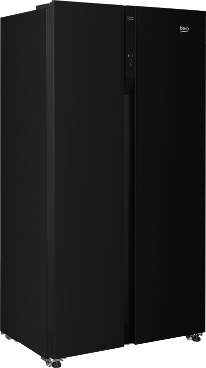 Beko  Fridge 429L Side-by-Side  No Frost, Glass Black BFF255GB KE