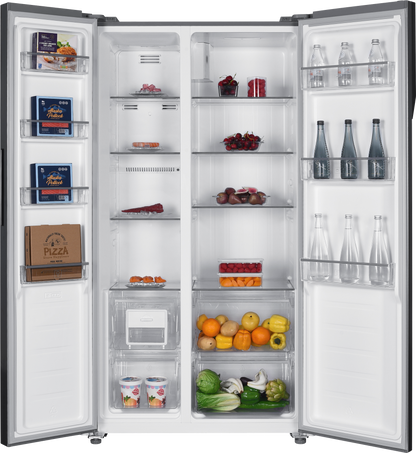 Beko  Fridge 429L Side-by-Side  No Frost, Glass Black BFF255GB KE