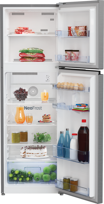 Beko  Fridge 250L  No Frost, NeoFrost Dual Cooling, 54cm, Brushed Silver