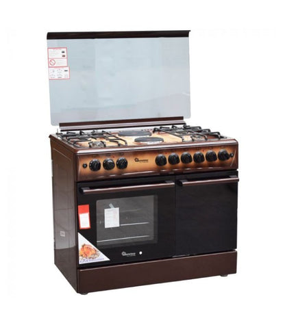 Ramtons Cooker, 4G+2E 90X60 Brown Cooker - RF/490