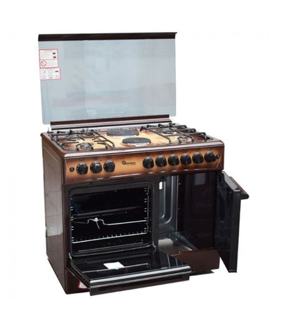 Ramtons Cooker, 4G+2E 90X60 Brown Cooker - RF/490