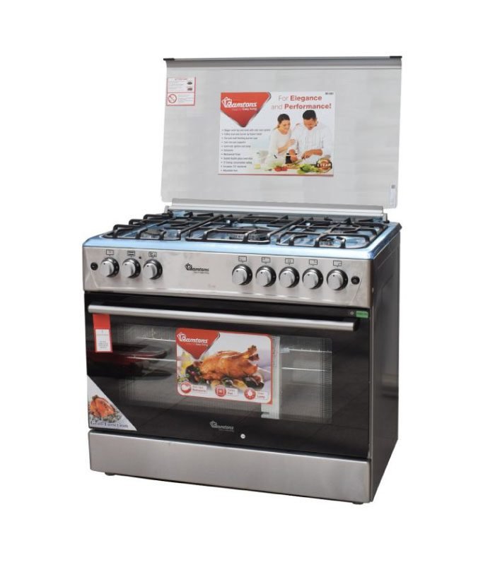 Ramtons Cooker, 5 GAS 60X90 Giant Cooker + Electric Oven - RF/491