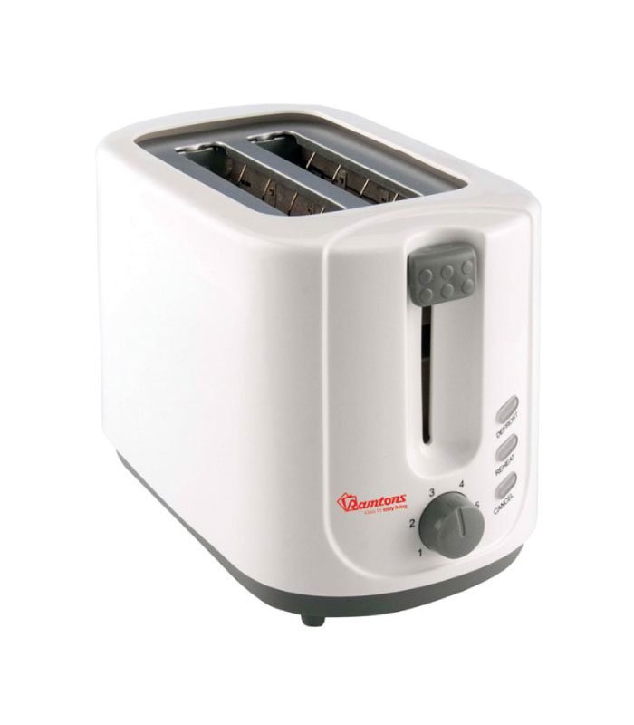 Ramtons Toaster, 2 Slice Pop Up Toaster White - RM/448
