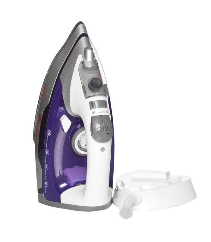 Ramtons Iron,  White And Purple Steam &amp; Dry Cordless Iron - RM/488