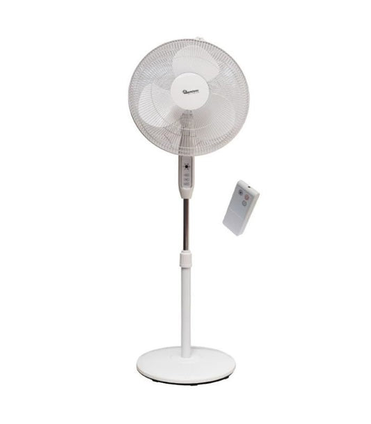 Ramtons Fan, White Stand Fan, With Remote - RM/563