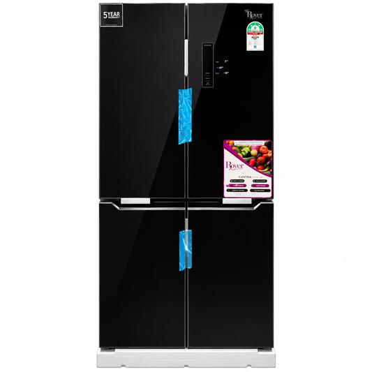Roch Fridge 421L 4 Door Glass Refrigerator RFR-500D4G-B  Energy Efficient, Spacious and Modern Design