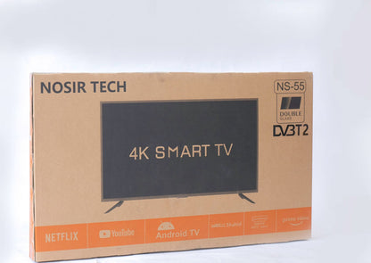 Nosir Tech Smart TV 55inch 4K Android with Double Glass