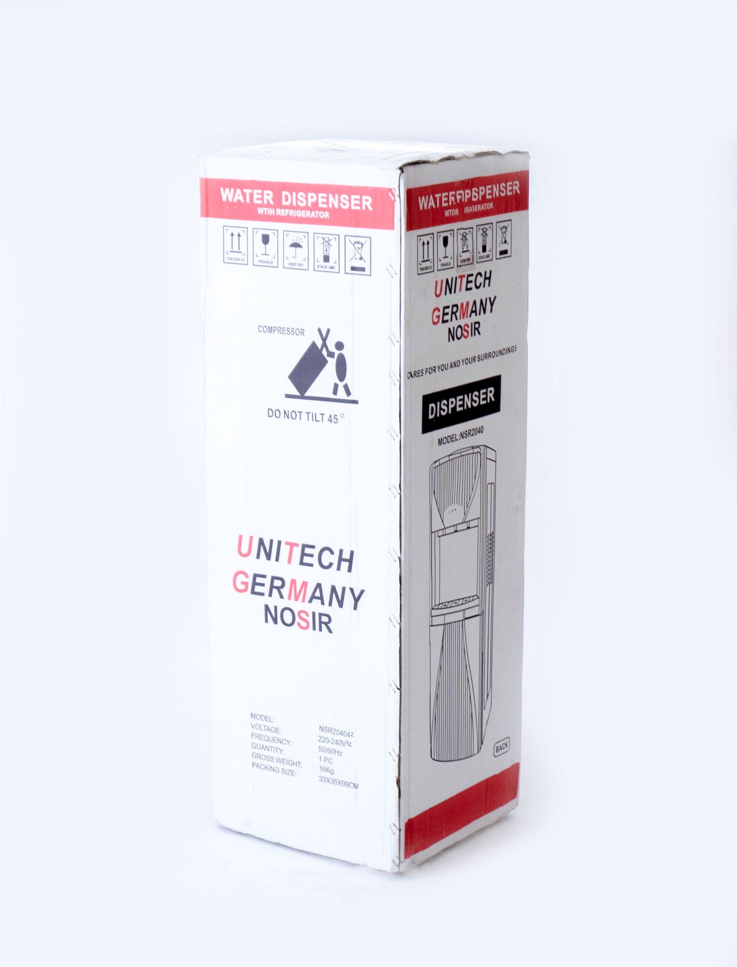 Unitech Dispenser Hot Cold and Normal Water With Fridge