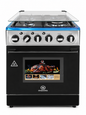 Smartpro cooker SGC-60X60BS – 3gas burners,1electric hotplate and electric oven with rotisserie