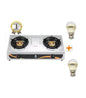 Nunix Cooker Table Top Gas Stove Table Top Cooker + Free 2 Bulbs  SS001