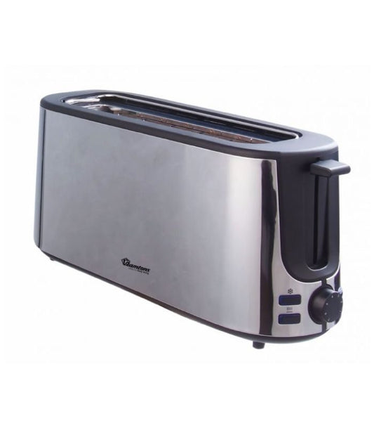 Ramtons Toaster, 2 Slice Wide Slot Pop Up Toaster Stainless Steel - RM/586