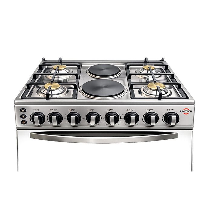 Unitech Cooker Free Standing 4 Gas 2 Electric Plates GAS OVEN Jet burner Size 60*80