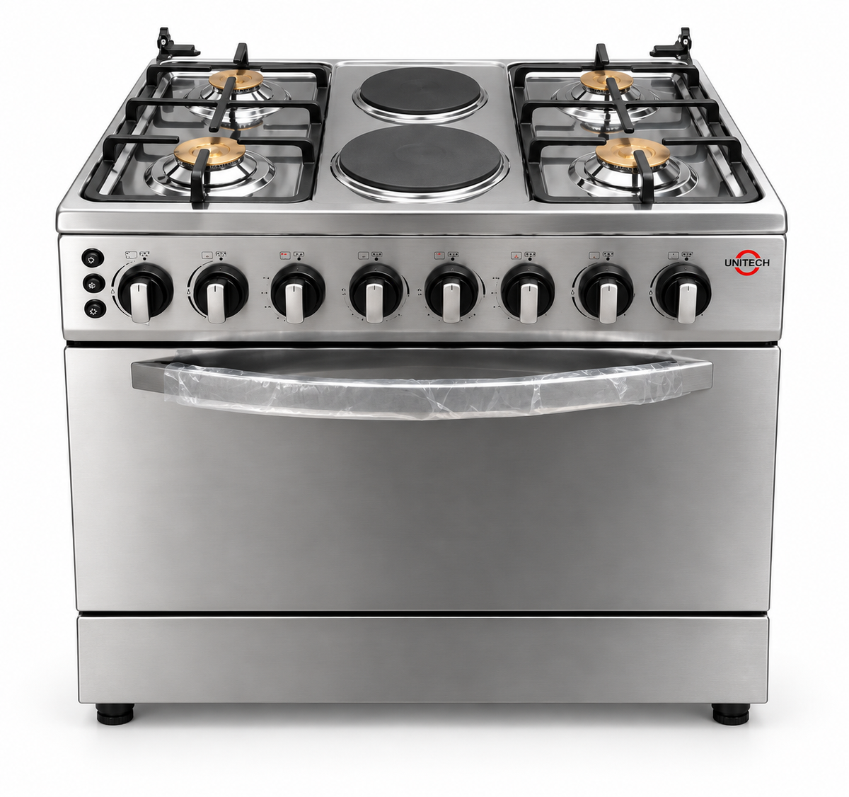 Unitech Cooker Free Standing 4 Gas 2 Electric Plates GAS OVEN Jet burner Size 60*80