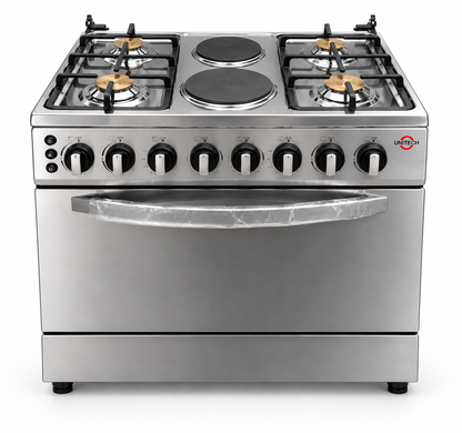 Unitech Cooker Free Standing 4 Gas 2 Electric Plates GAS OVEN Jet burner Size 60*80