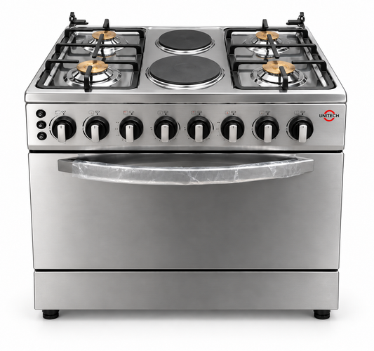 Unitech Cooker Free Standing 4 Gas 2 Electric Plates GAS OVEN Jet burner Size 60*80