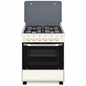 Eurochef Cooker 4 Gas Burners Electric Oven rotisserie Silver EG55