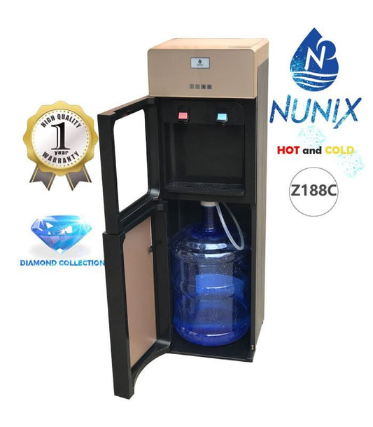 Nunix Dispenser, Hot &amp; Cold Bottom Load Water Dispenser Z188C