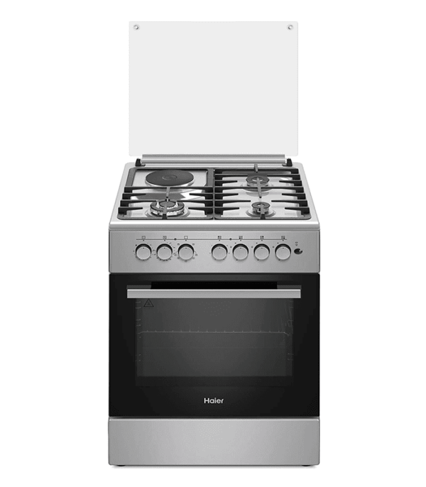 Haier Cooker, 3Gas + 1Electric 60X60 Cooker with Electric Oven - HCR2031EES - Image 1