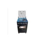 Roch Cooker 50x55cm 3 Gas Burners + 1 Hotplate Cooker - Black (1 YR WRTY) RGC-50G1EO-G