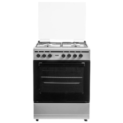 VON Cooker 4 Gas + Electric oven VCF664061FSX Cast Iron Semi Inox