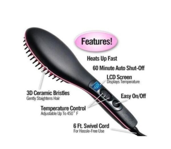Simply Straight Hair Straightening Brush Comb  Electric - Image 3