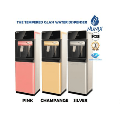 Nunix Dispenser, Free Standing Hot, Normal Water Dispenser With Glass Door R23N