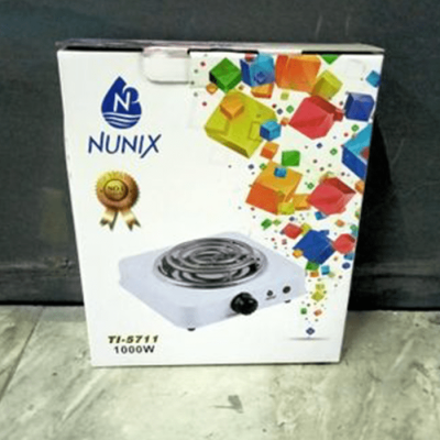 Nunix Cooker, Electric Single Burners Spiral Coil Hot Plate 1000W  TI-5711