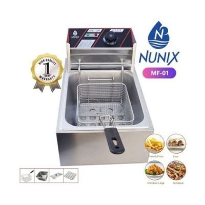 Nunix Fryer,  Commercial Single Stainless Steel Deep Fryer -6 Litres MF-01