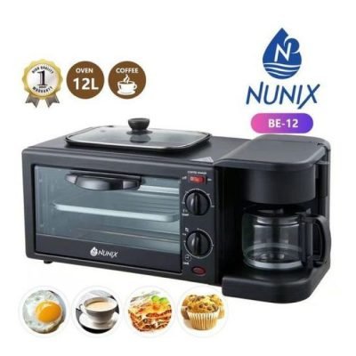 Nunix Breakfast Maker, 3In1 Multi-Function Breakfast Maker +Grill Tea-Coffee BE-12