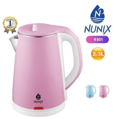 Nunix Kettle, Electric Kettle 2.3L Cordless, Steam Induction 9301