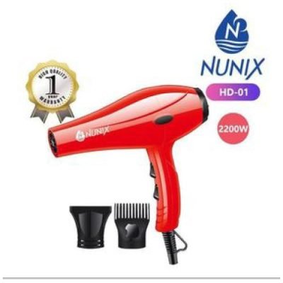 Nunix Hair Dryer, 2200W Home And Salon Hair Dryer Blow Dry Machine HD-01