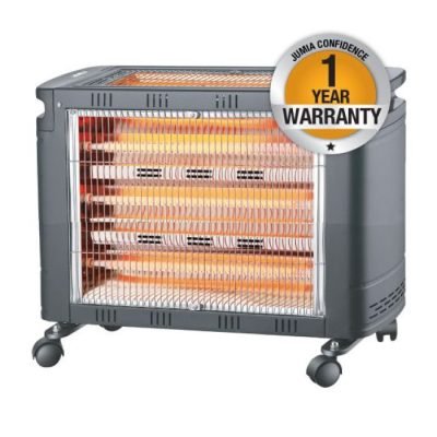 Mika Heater MH301 - Quartz Heater, 800-1600W - Red & Black