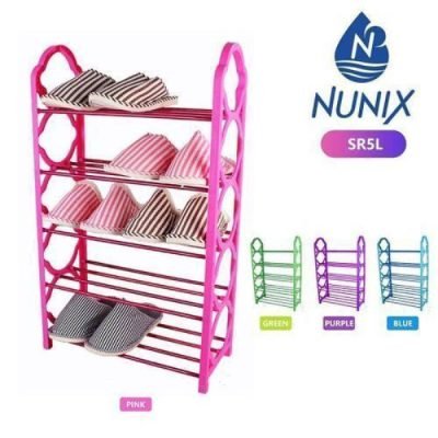 Nunix Shoe rack, 5 Tier Free Standing Shoe Rack Organizer SR5L