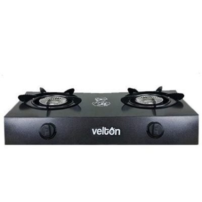 Velton Cooker, Non- Stick Black Coated  2 Burner Gas Cooker