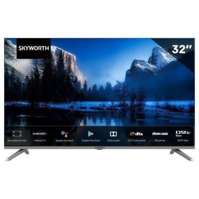 Skyworth TV 32-inches Full HD Frameless Smart Google TV, Black 32E3500G